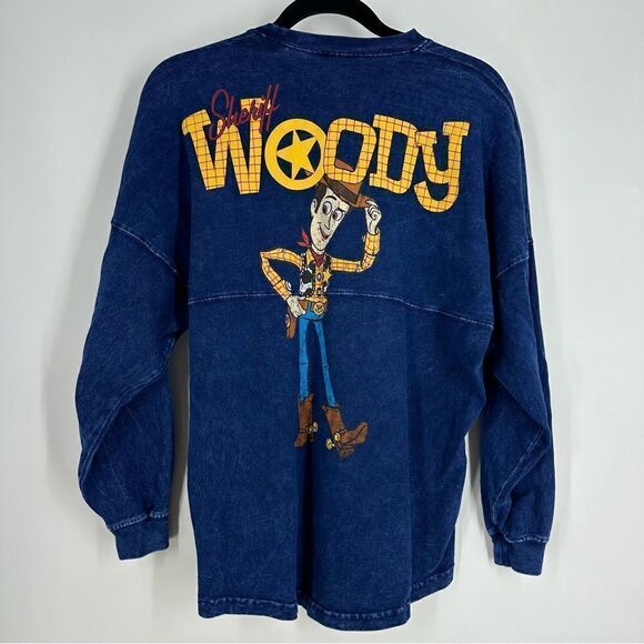 SPIRIT JERSEY Disney Toy Story WOODY Distressed Long-Sleeve Shirt Sz XS - Picture 1 of 7